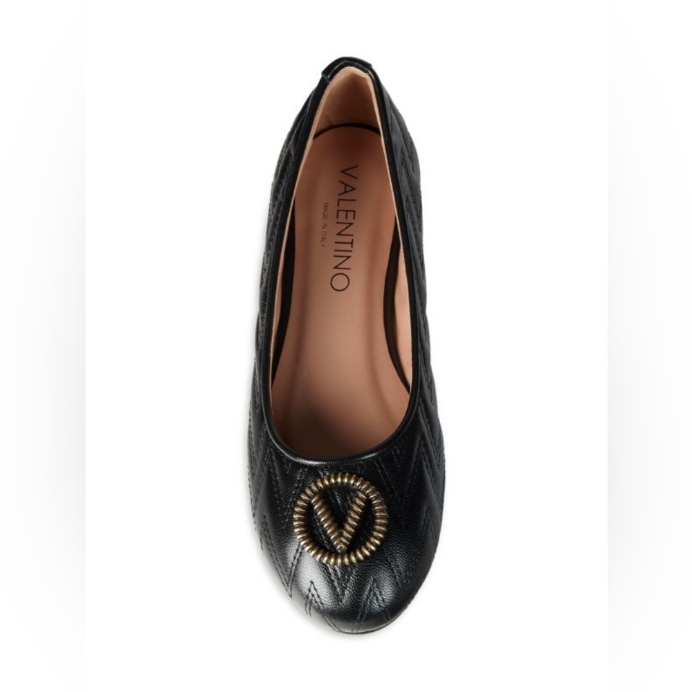 Valentino by Mario Valentino Dafne Sauvage Mini-Heel Leather Flats Size 7